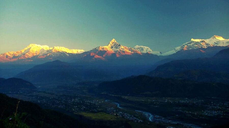 Pokhara: Full-Day Guided Sightseeing Tour - World Peace Pagoda: Himalayan views with Annapurna and Machhapuchhre in frame